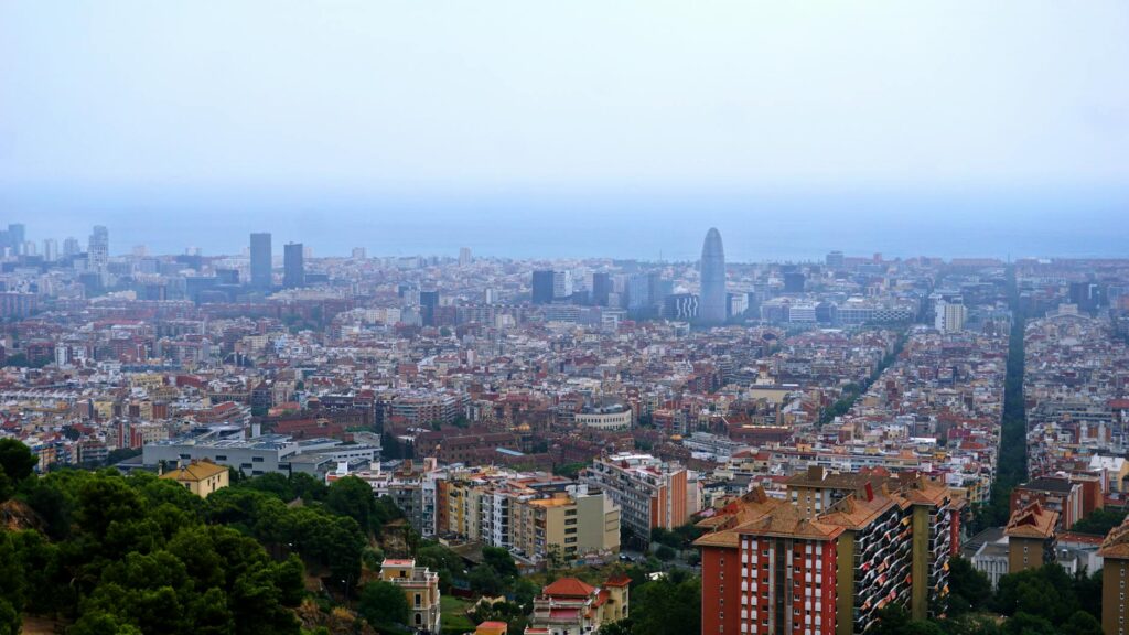 Barcelona cityscape vibrant